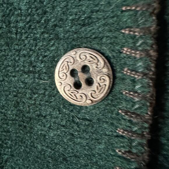 Artisans Sunschein Vintage Sweater Size XL Green Cardigan Winter birds USA - Picture 7 of 9